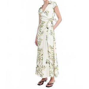 NEW BERNADETTE mara olive tree print dress in olive tree/butter